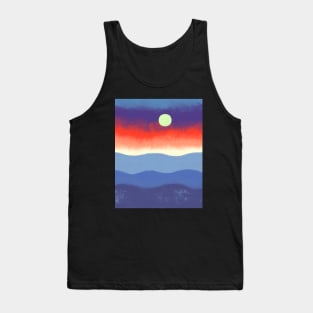 Abstract Warm Seascape Aesthetic Environmental Background Tank Top